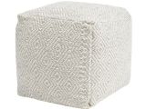 Peru Grey Diamond Weave Pouf
